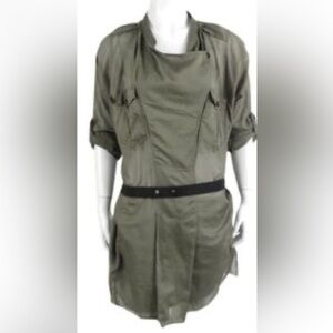 Isabel Marant Etoile Green Crowl Neck Cotton Mini Dress S